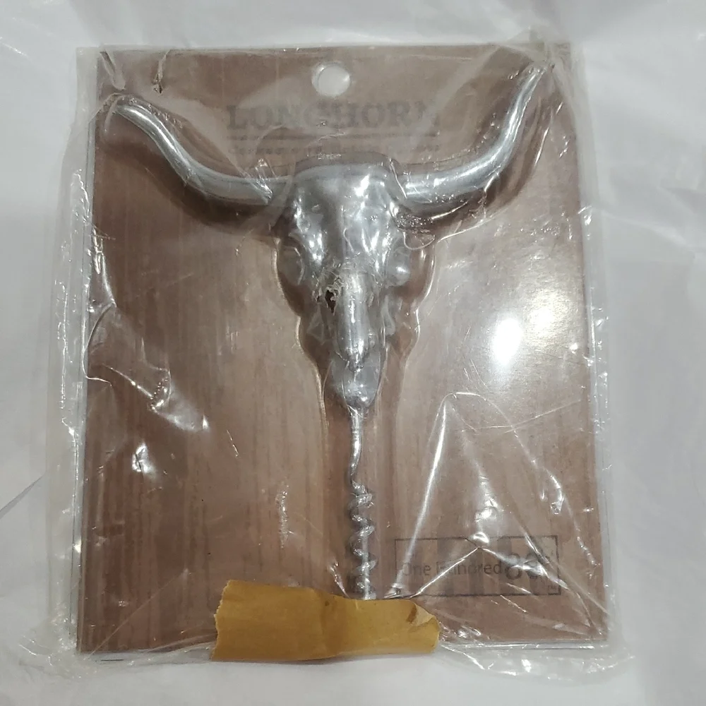 Longhorn stainless steel corkscrew and bottle opener brand‎ new